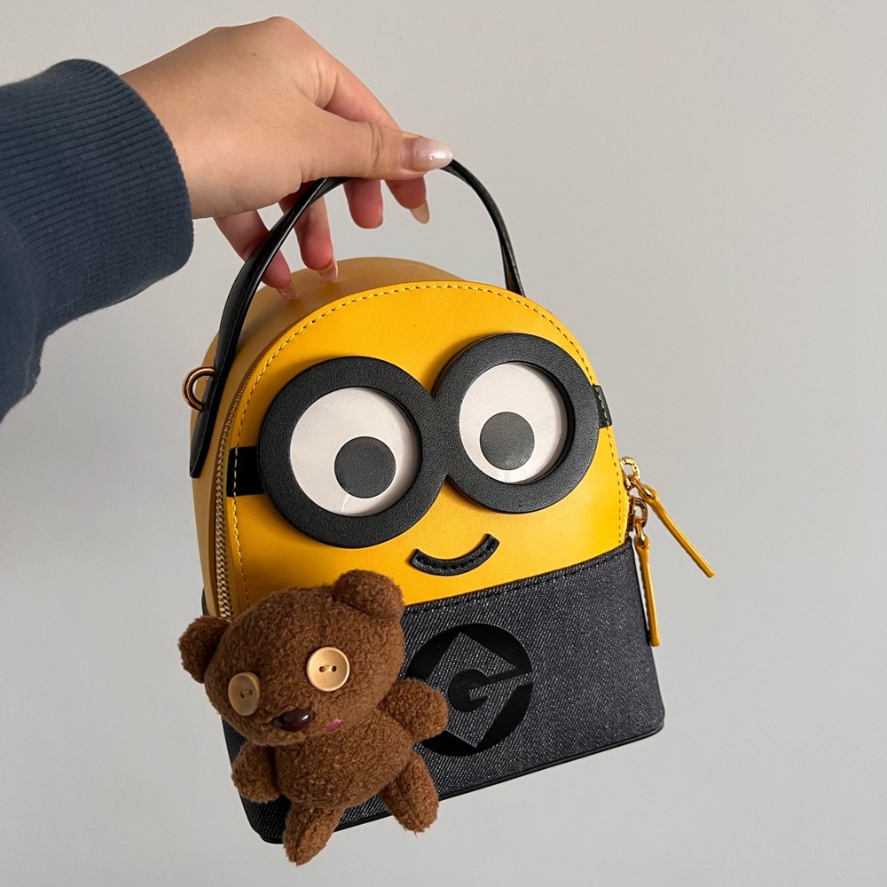Minions Denim Leather Backpack
